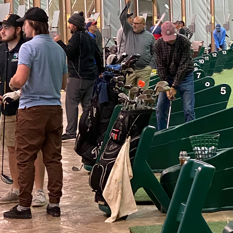 players at indoor range